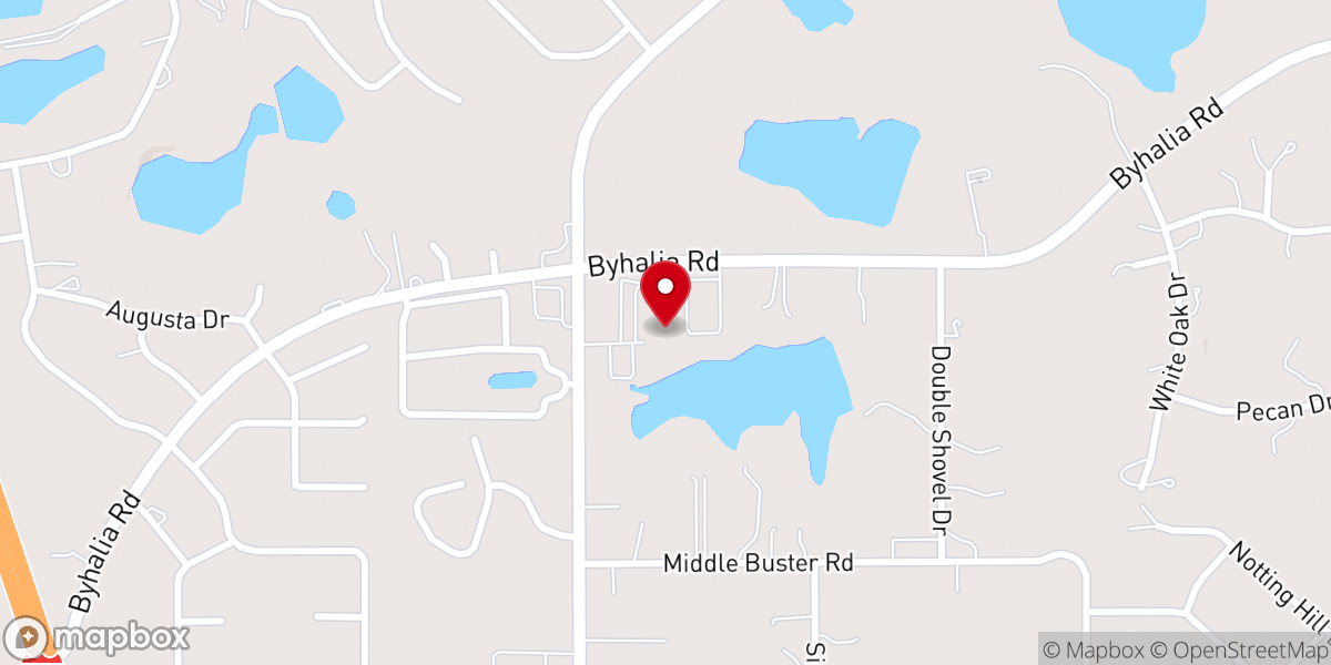 Map showing location of Longview Point Baptist Church