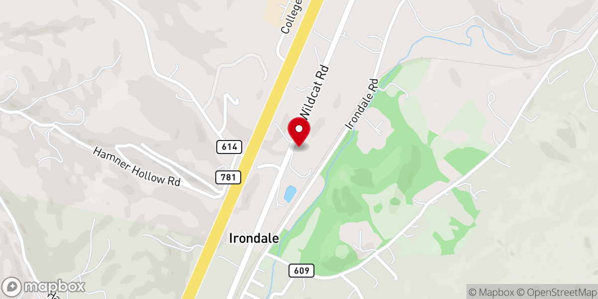 Map showing location of Zion Church