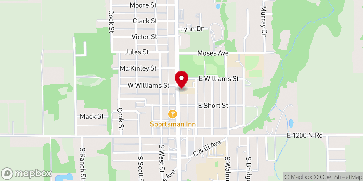Map showing location of Saint Marys Church Grade School