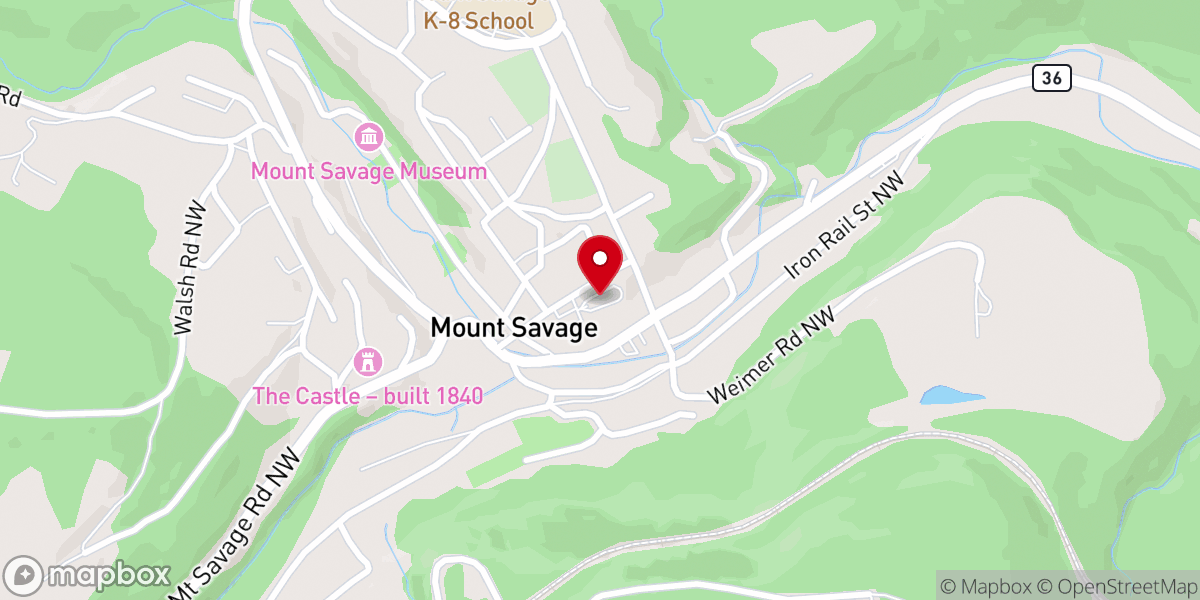 Map showing location of St. Patrick Church