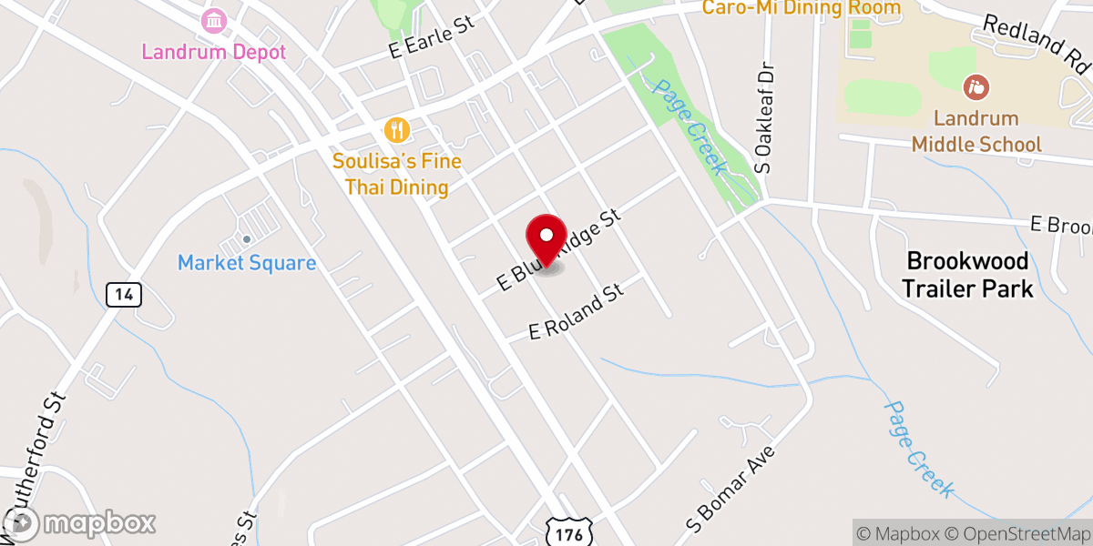 Map showing location of Landrum Independent Baptist