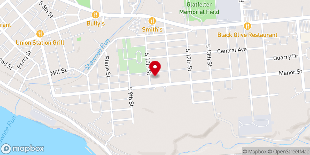 Map showing location of St James Evangelical Lutheran