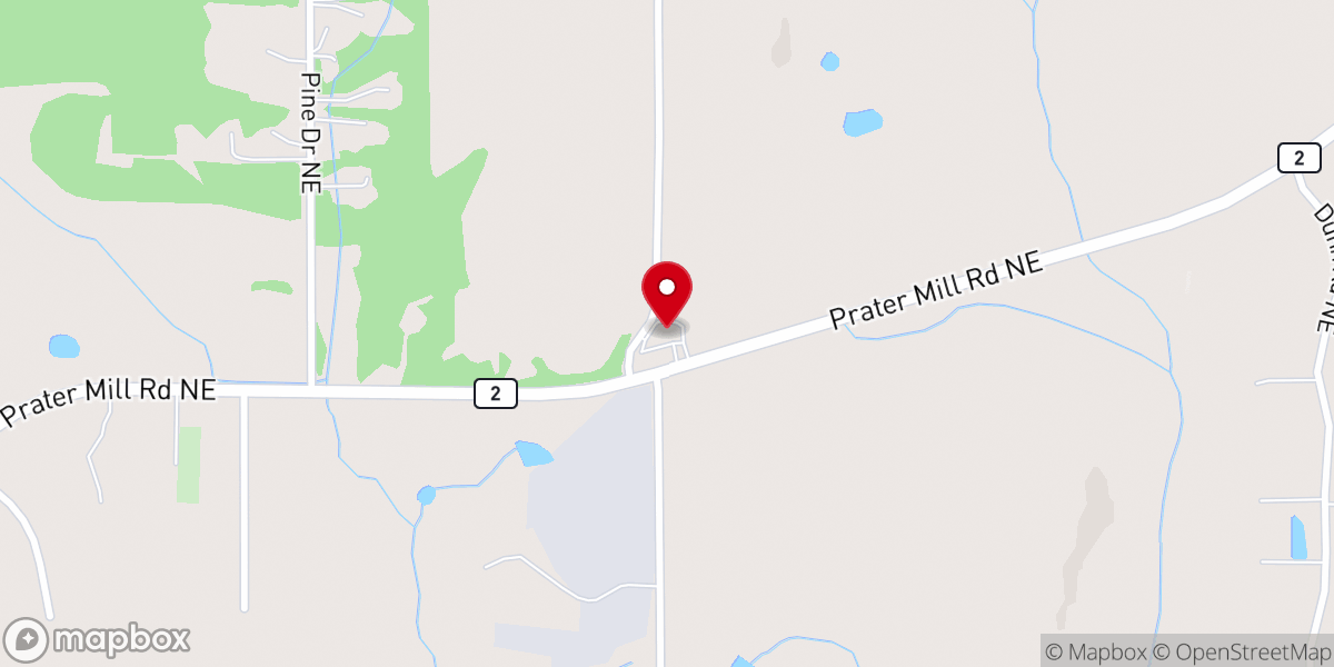 Map showing location of Little Prospect Baptist Church
