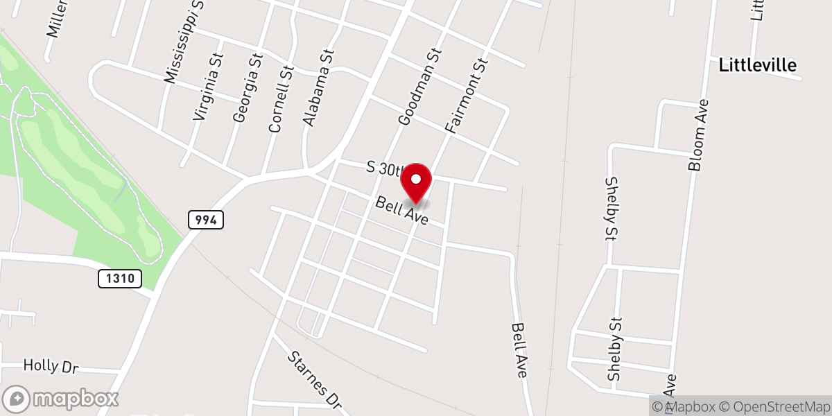 Map showing location of New Life Apostolic Tabernacle