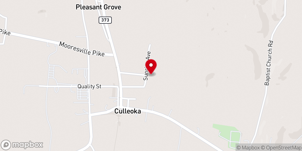 Map showing location of Fountain Creek Baptist Church