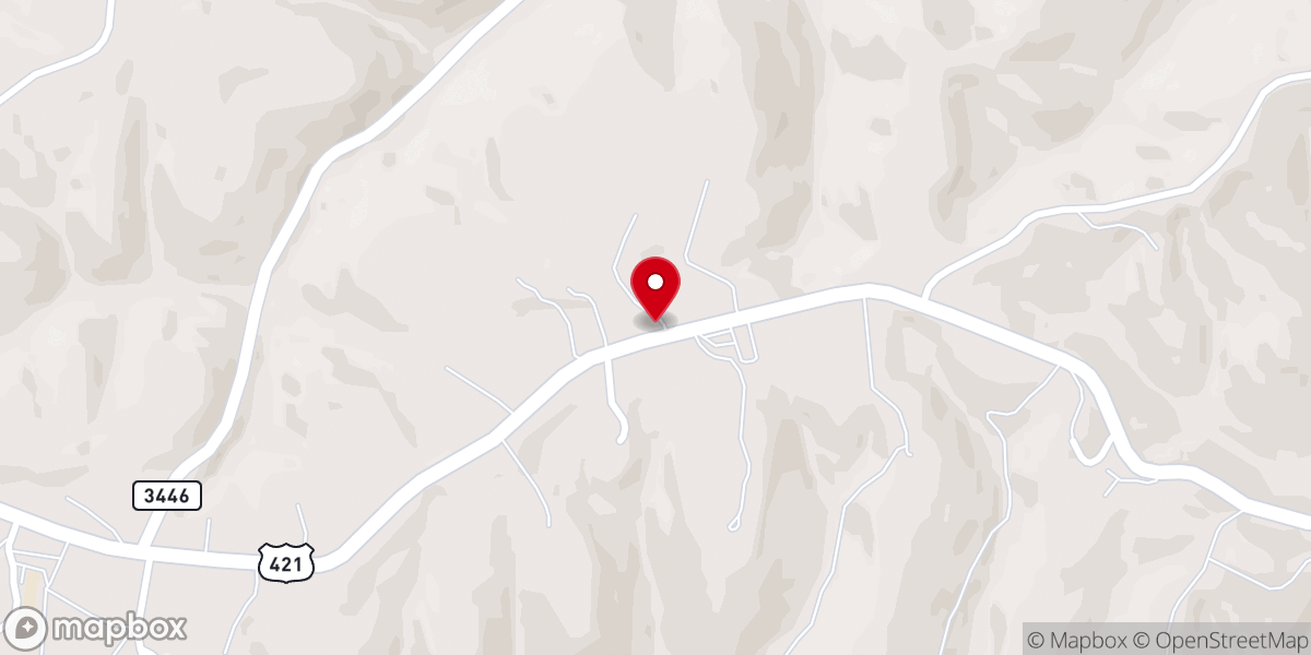 Map showing location of Deer Stable Baptist Church