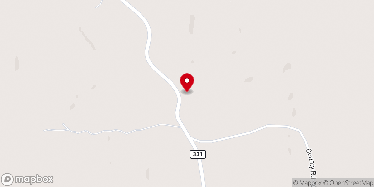 Map showing location of Shady Grove United Methodist Church