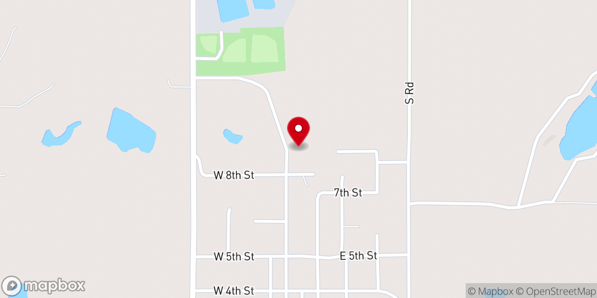 Map showing location of Hoyt Community Center