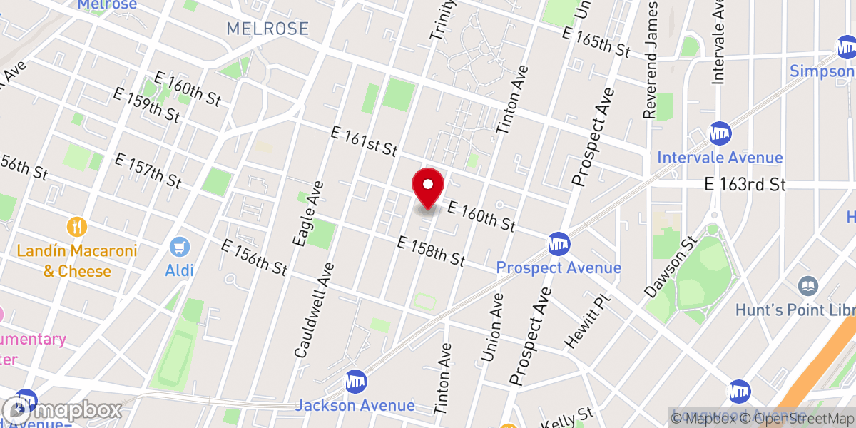 Map showing location of Sharon Baptist Church