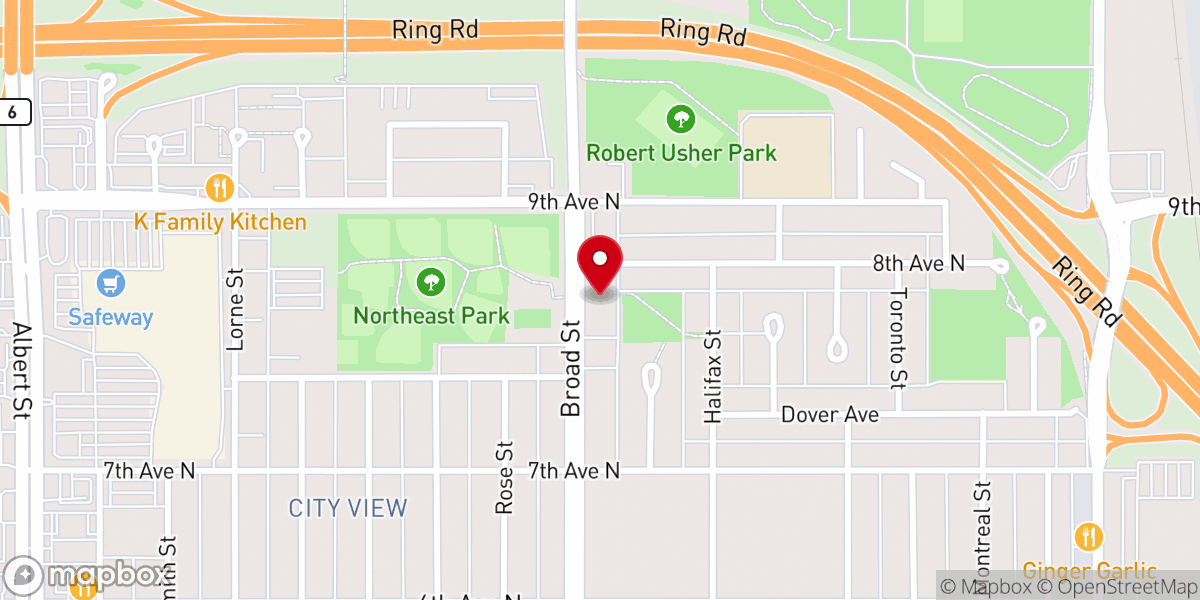 Map showing location of ArchRegina Vocations