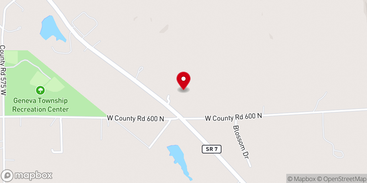 Map showing location of Scipio United Methodist Church