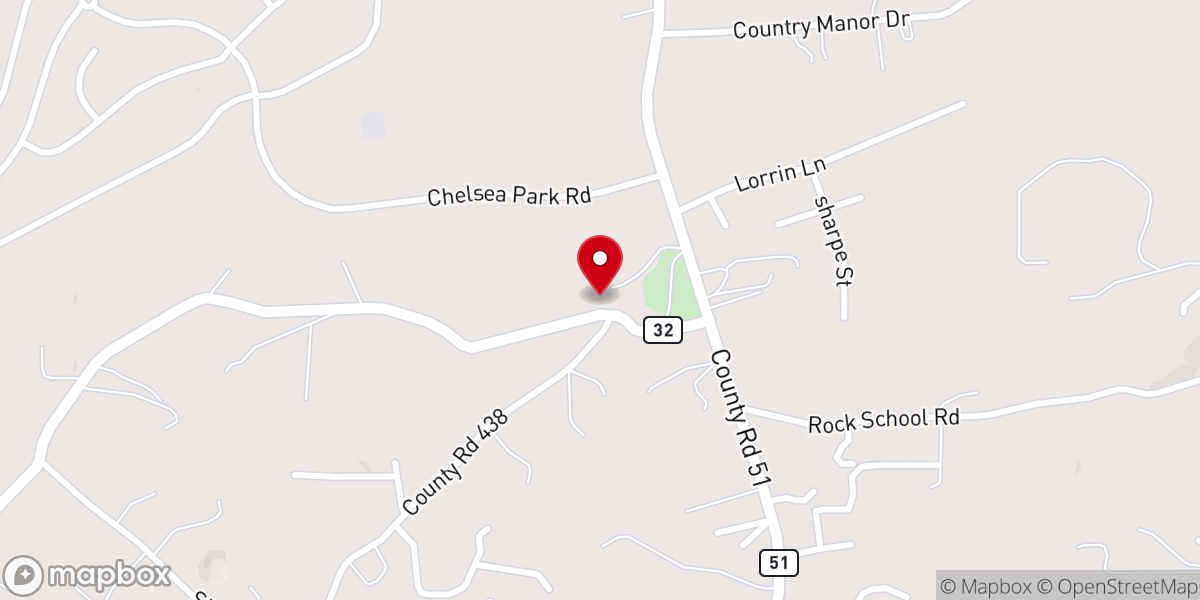 Map showing location of Union Community Church