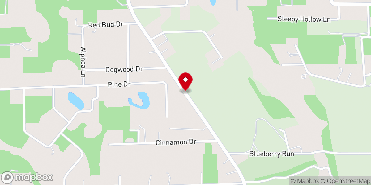 Map showing location of Interlachen Church of God