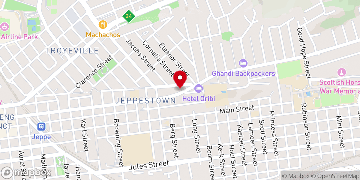 Map showing location of Christ Embassy Kensington