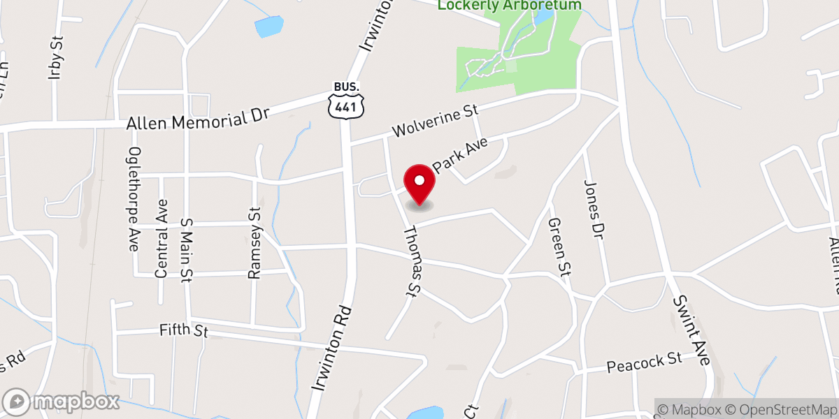 Map showing location of Hardwick Baptist Church