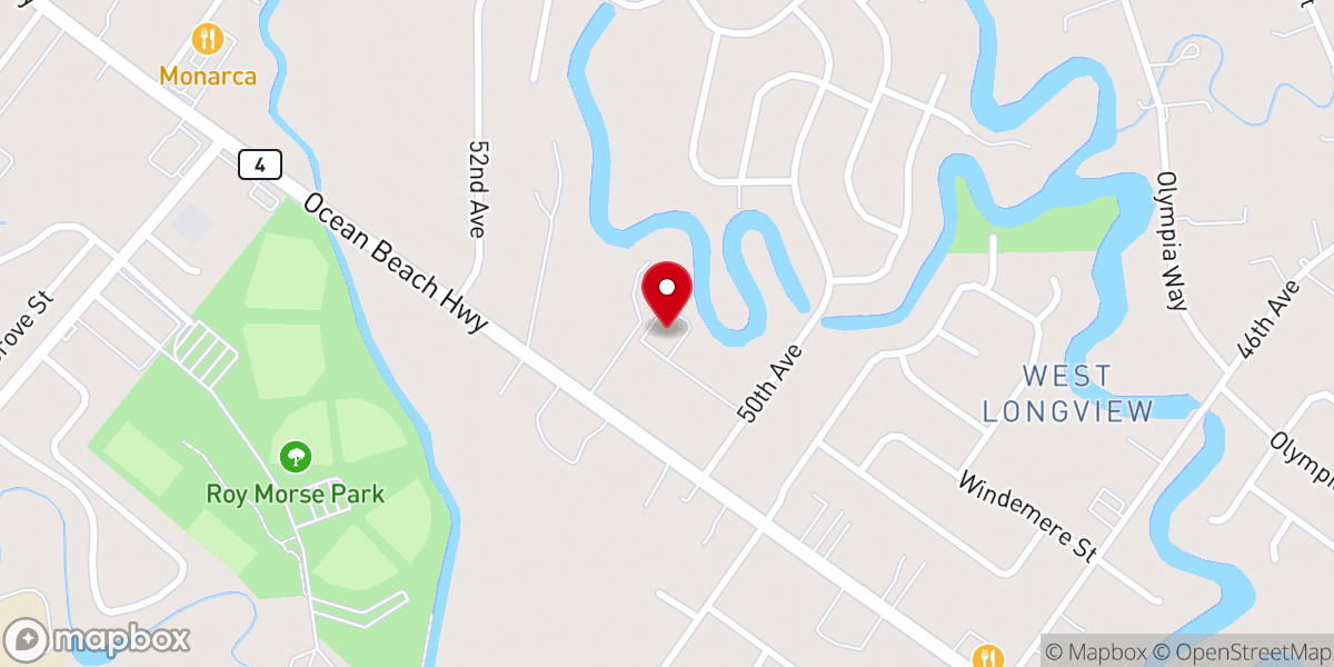 Map showing location of Longview Church of Christ