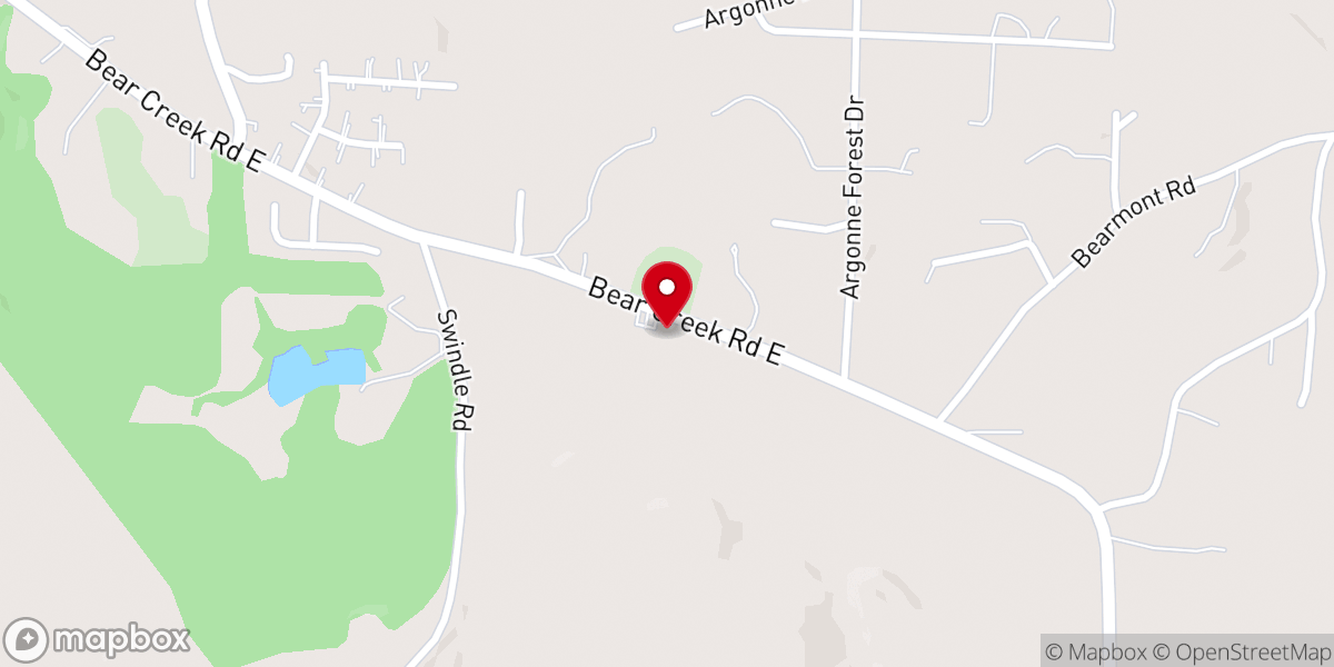 Map showing location of Gilgal Baptist Church
