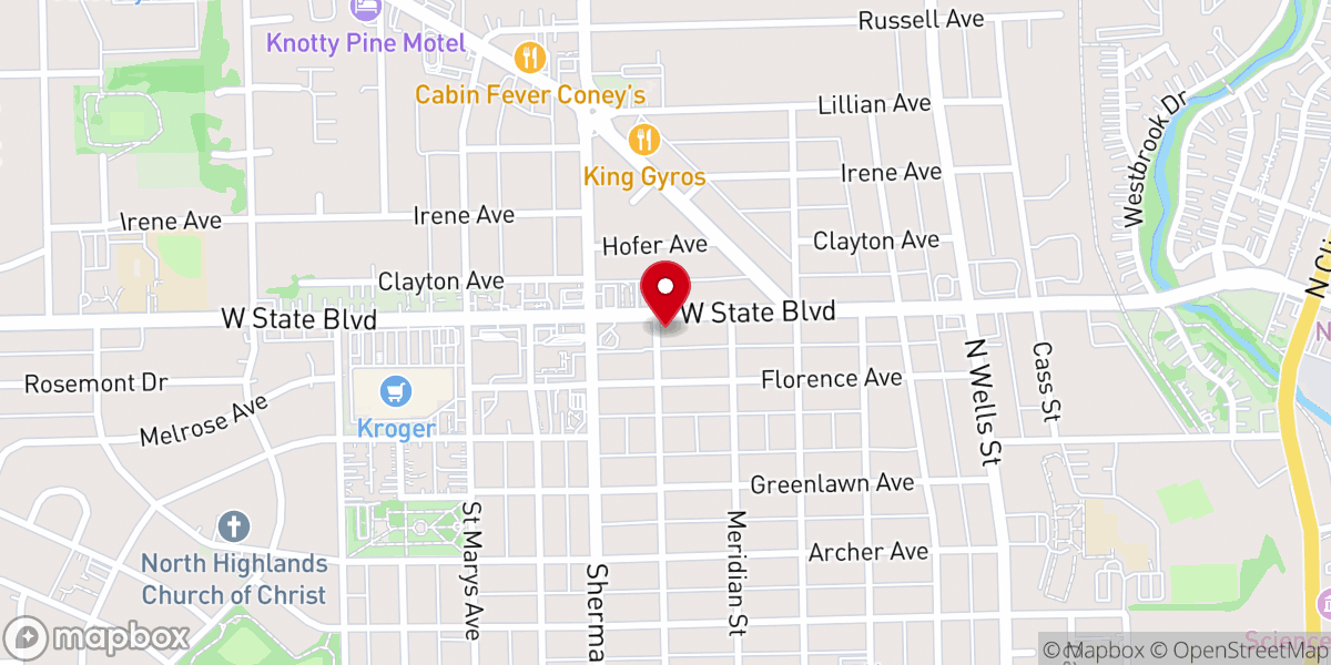 Map showing location of Jesus Lives Apostolic Church