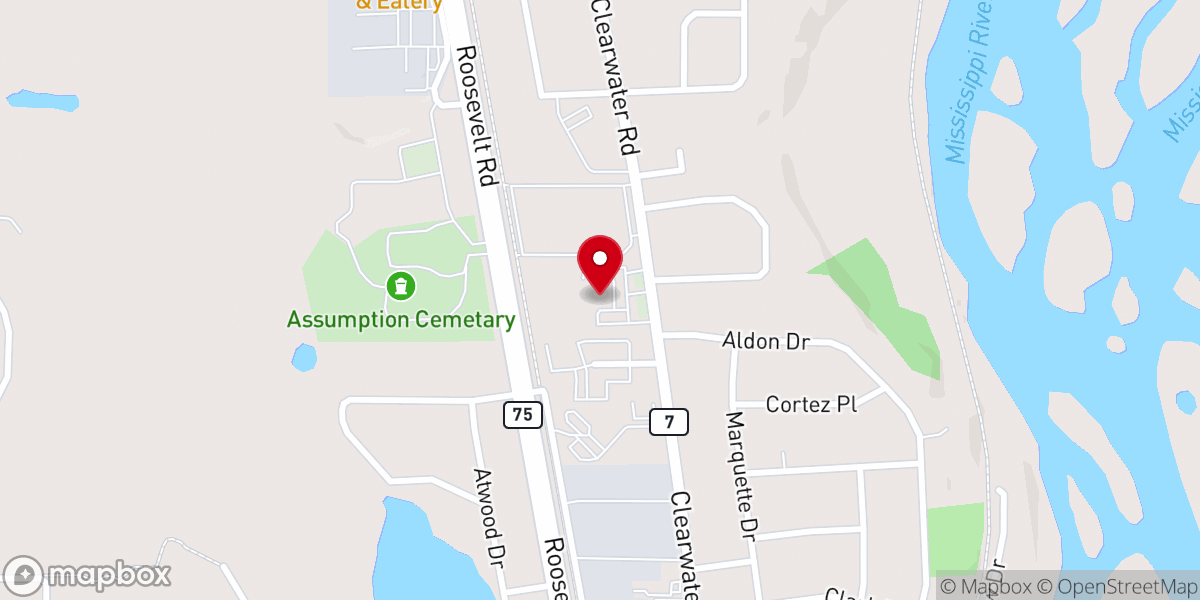 Map showing location of Holy Cross Lutheran Church
