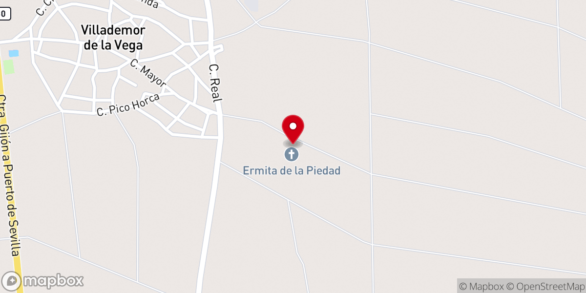 Map showing location of Ermita de la Piedad