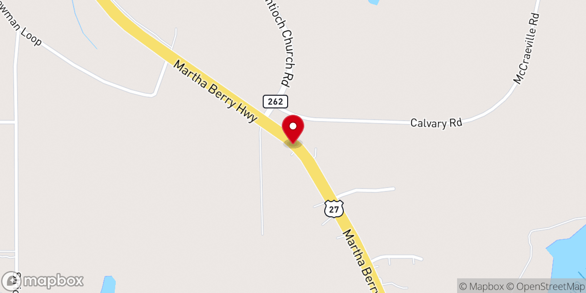 Map showing location of Bethel AME Church of McCrayville