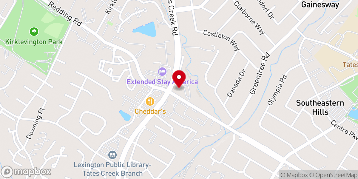 Map showing location of Lexington Korean Presbyterian Church