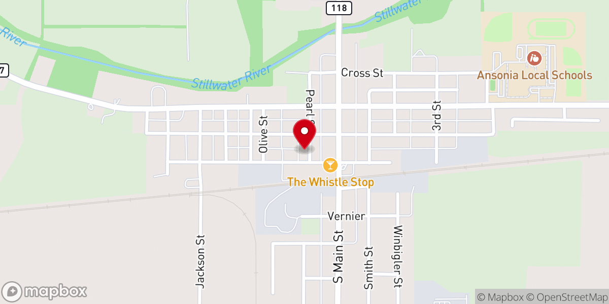 Map showing location of Ansonia Methodist Church