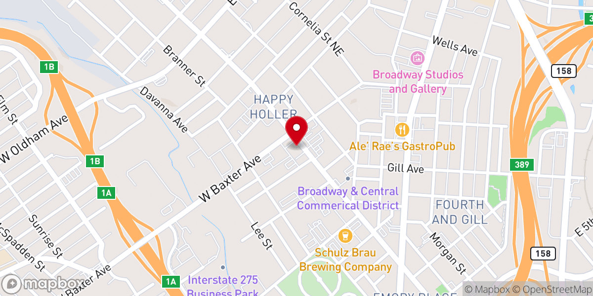 Map showing location of Holy Ghost Catholic Church