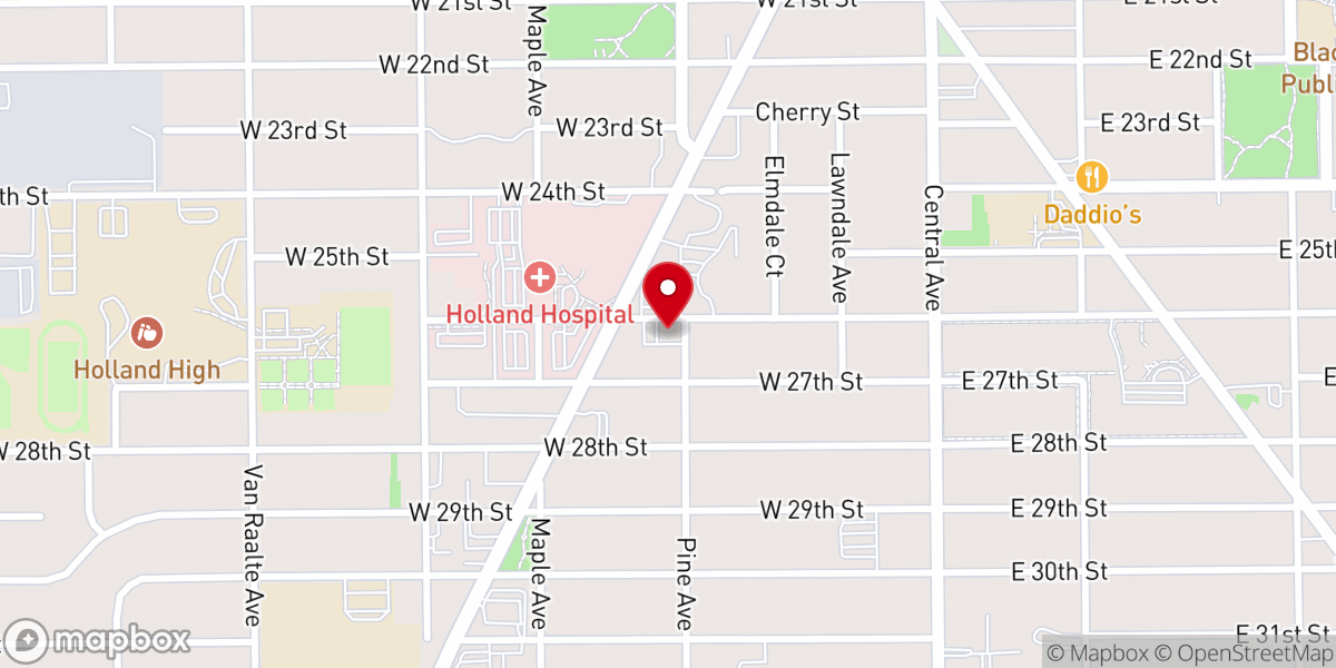 Map showing location of Holland Gospel Chapel