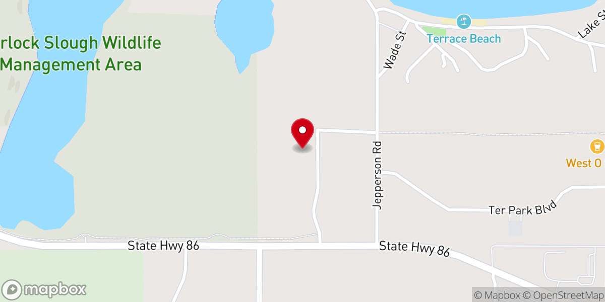 Map showing location of First Lutheran Church