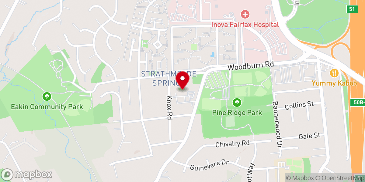 Map showing location of Epiphany Parish Center
