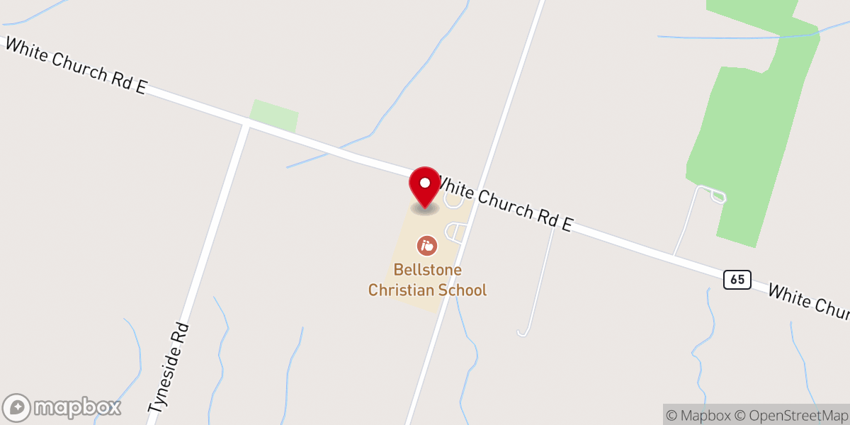 Map showing location of Caledonia Canadian Reformed Church