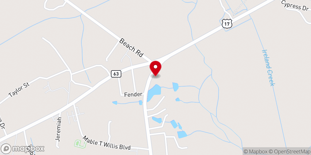 Map showing location of Faith Baptist Church