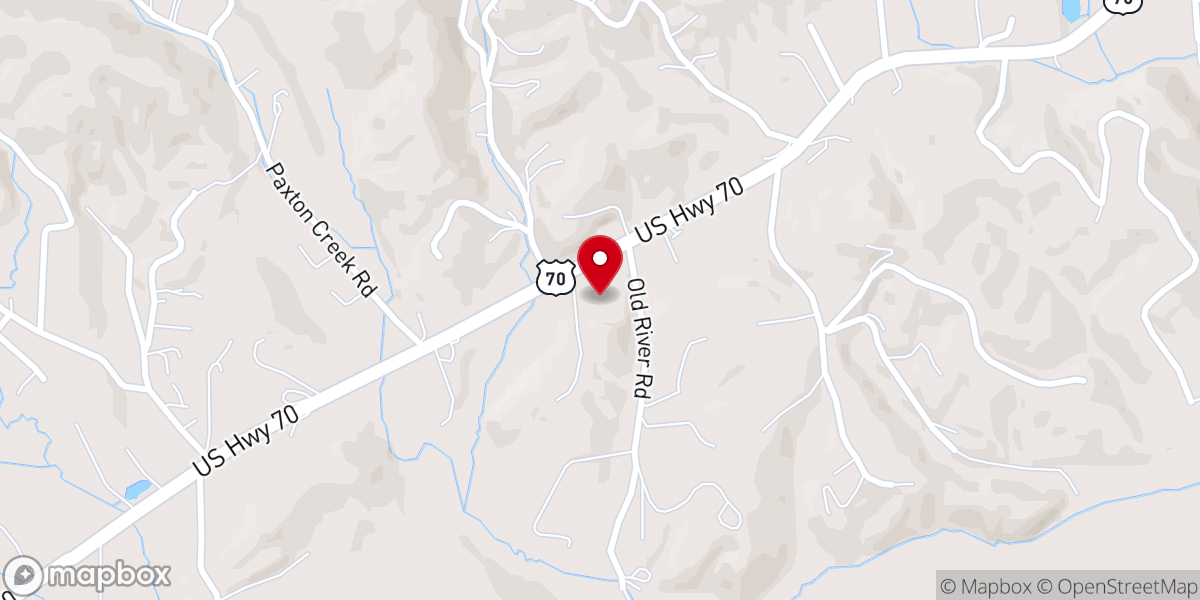 Map showing location of Liberty Free Will Baptist Church