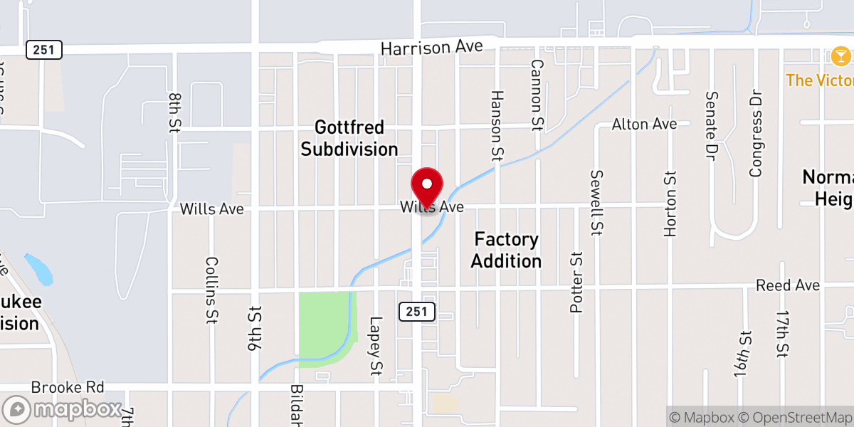 Map showing location of New Testament Christian Church