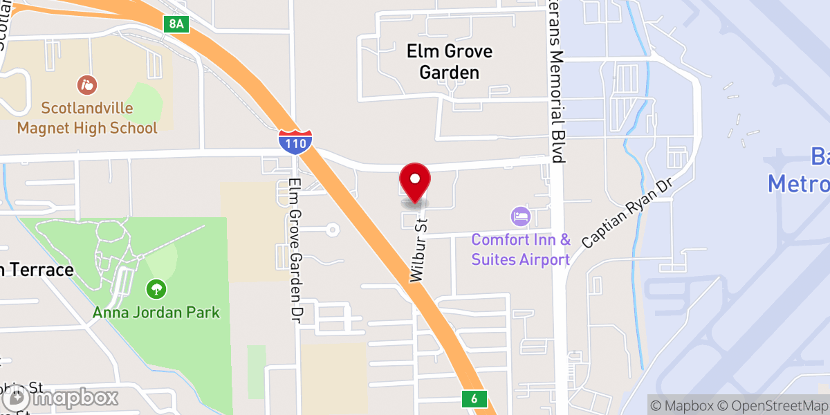 Map showing location of Greater New Galilee Baptist Church