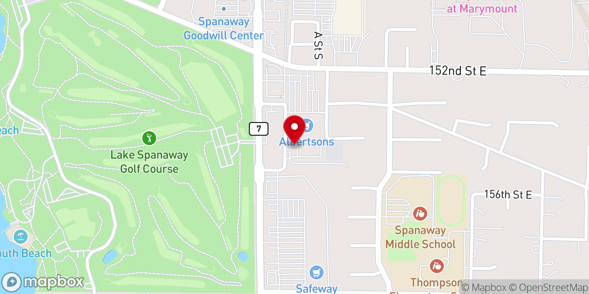 Map showing location of Spoken Word Church - Tacoma