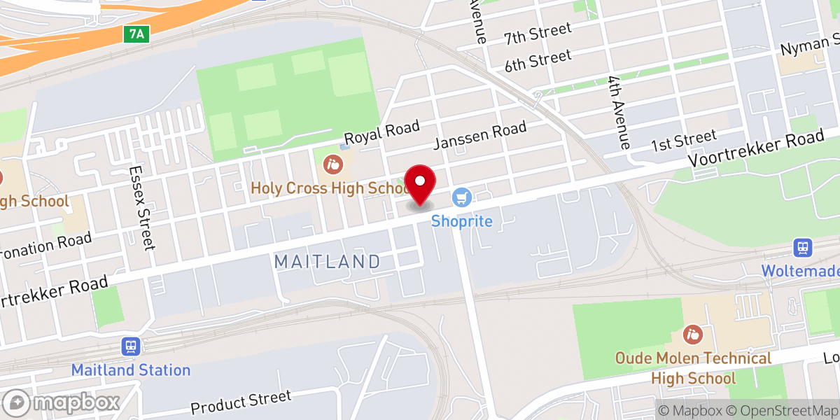 Map showing location of AFM / AGS Worship Centre - Maitland