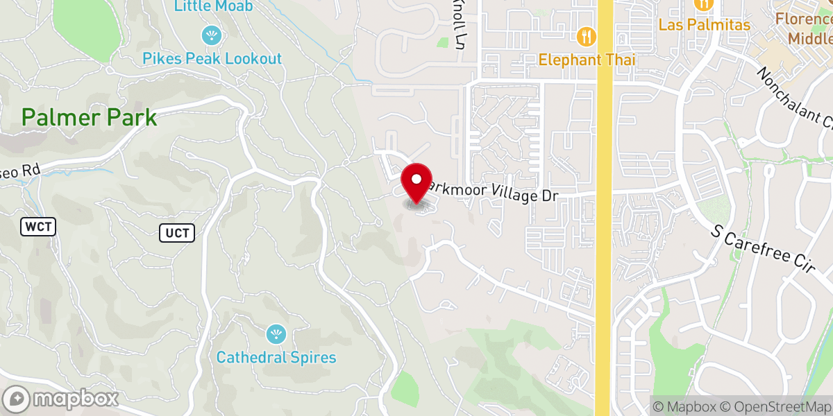 Map showing location of Heart of Worship Ministries
