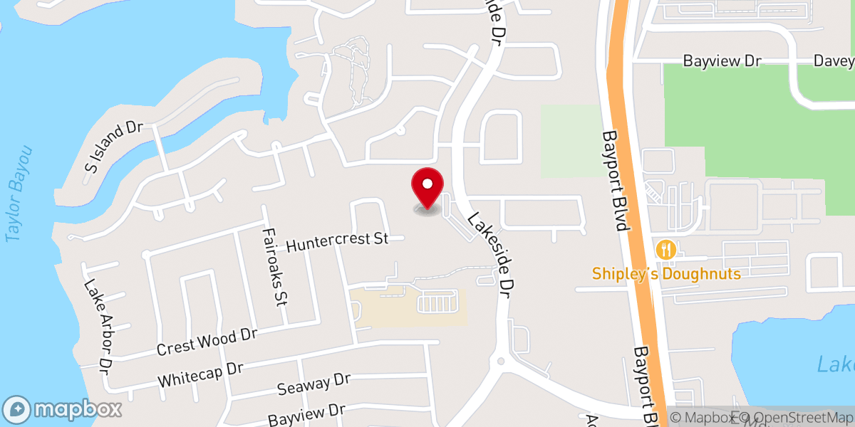 Map showing location of Seabrook United Methodist Church