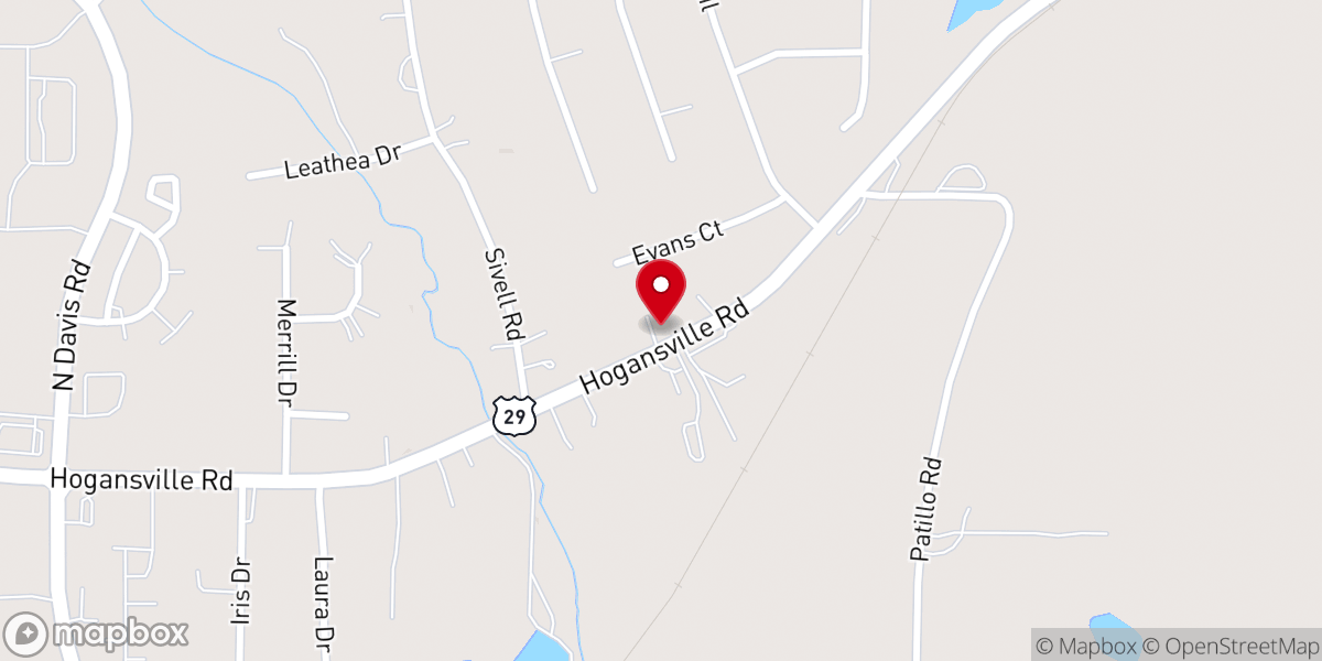 Map showing location of Upper Room Apostolic Church Lagrange GA