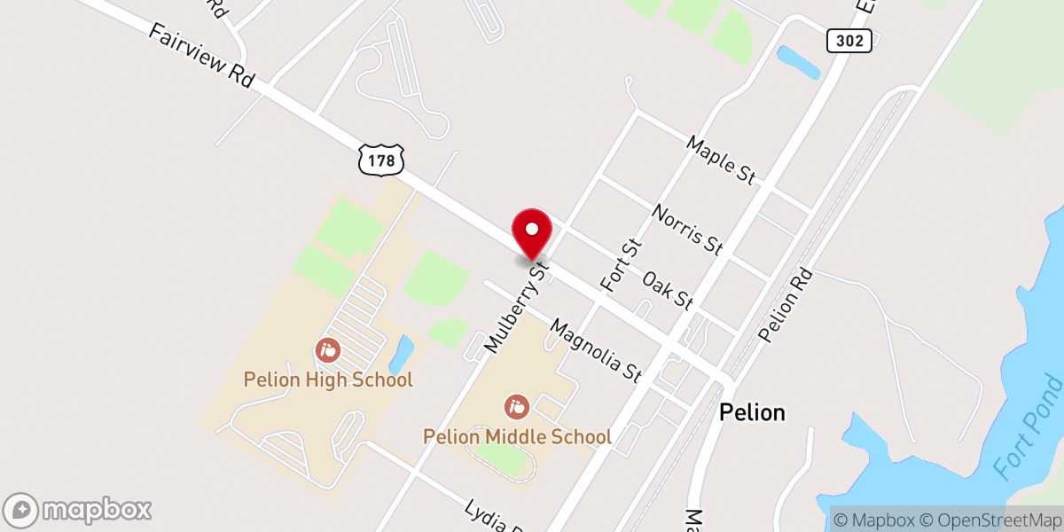 Map showing location of Holy Trinity Lutheran Church