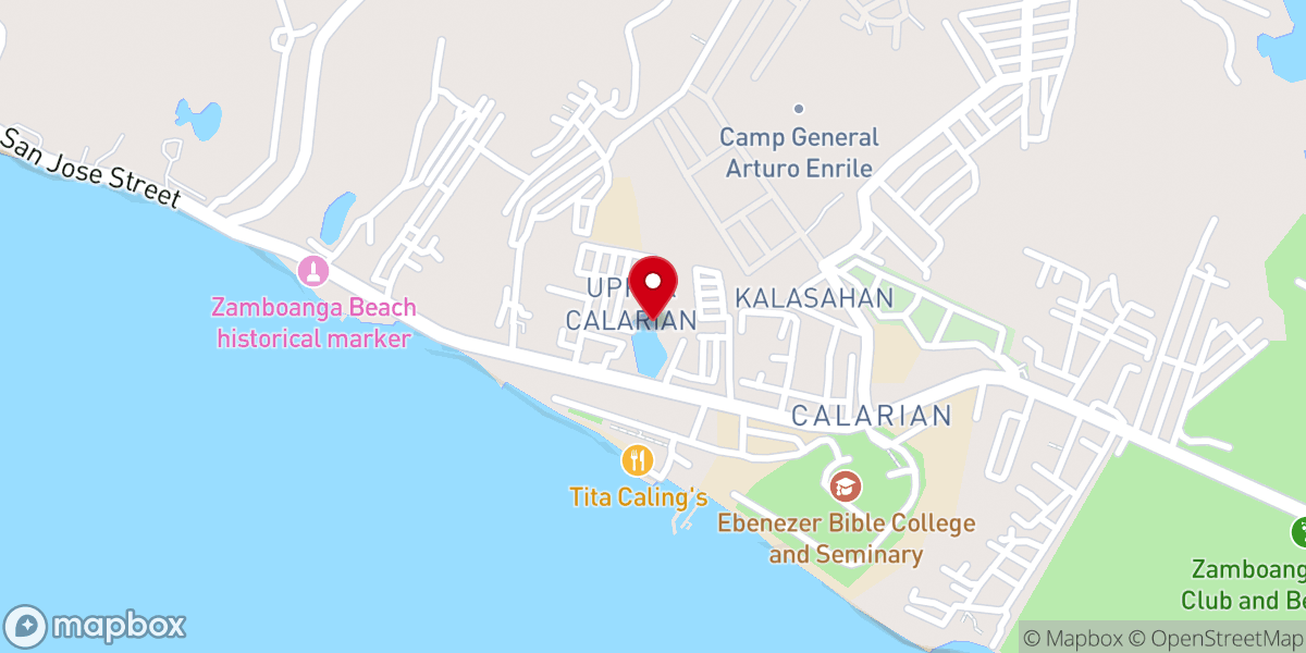Map showing location of Our Lady of Peñafrancia Parish