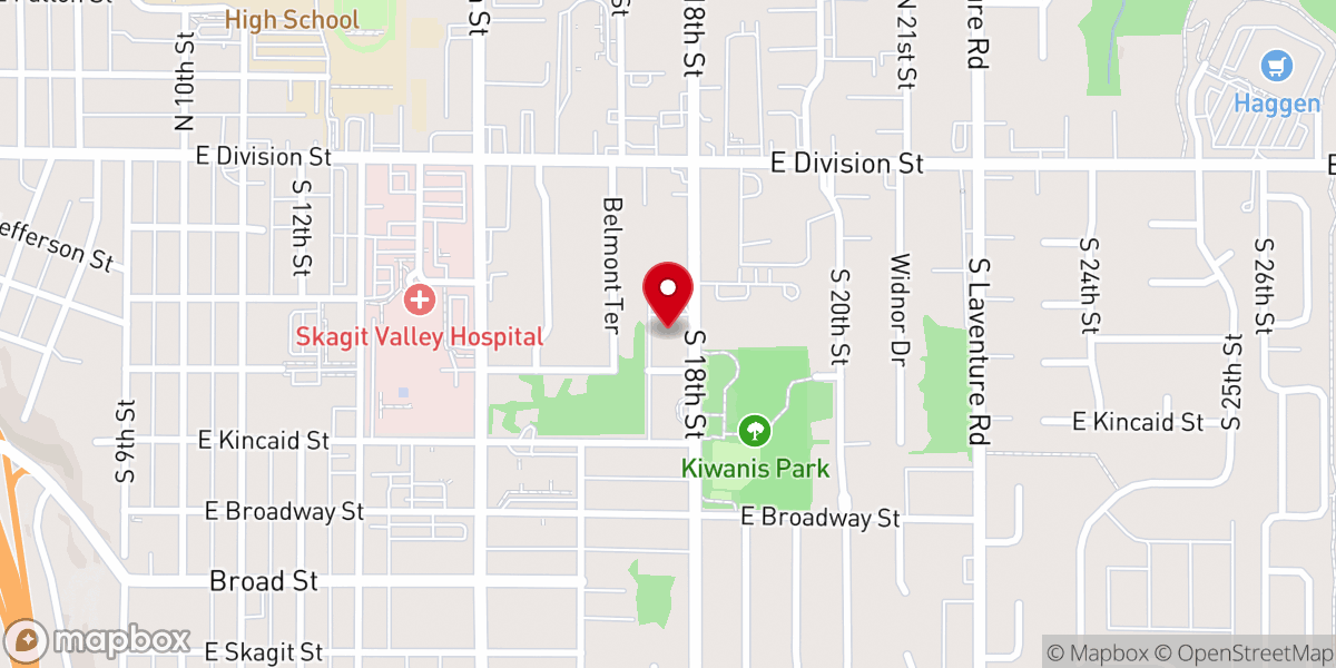 Map showing location of Trinity Luthern Church