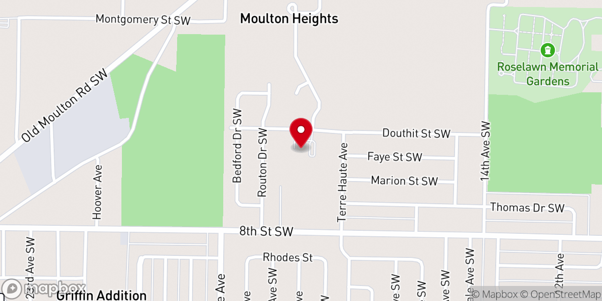 Map showing location of Bell Primitive Baptist Church