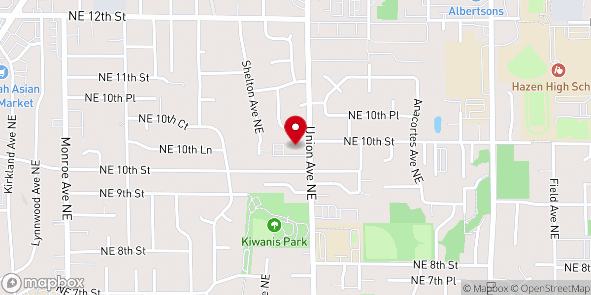 Map showing location of Renton Bible Church