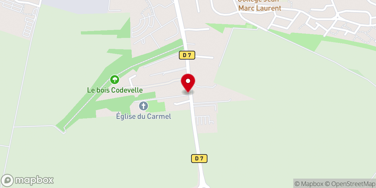 Map showing location of Monastère du Carmel d'Amiens