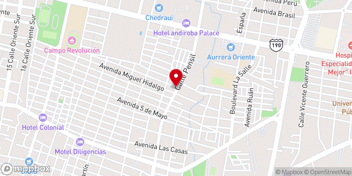 Map showing location of Iglesia La Luz del Mundo Co. Bienestar Social