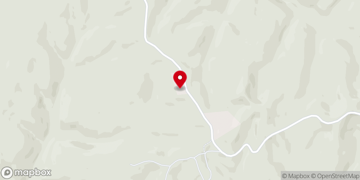 Map showing location of Pine Creek Church