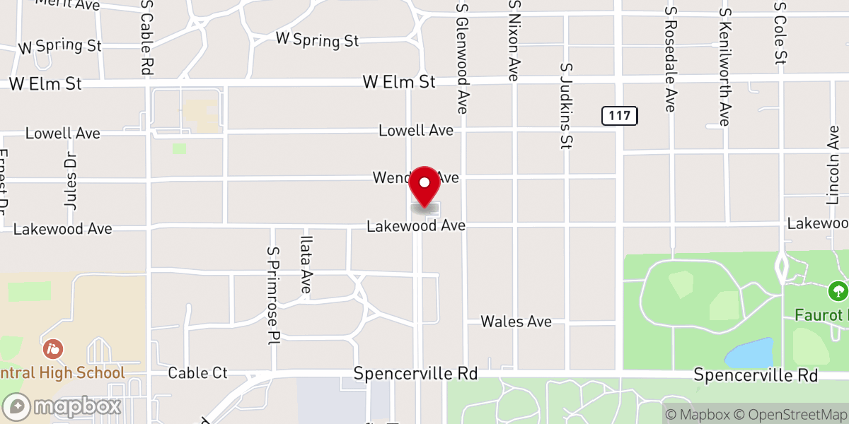 Map showing location of Immanuel Lutheran Church